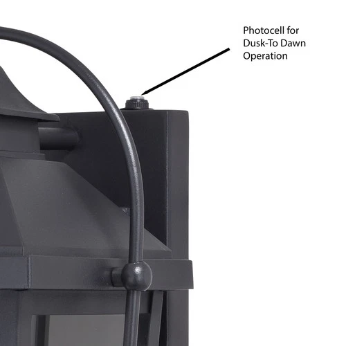 Vaxcel Lighting T0540 Lexington 1 Light 15" Tall Outdoor Wall - Black - Picture 3 of 8