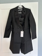 NWT Double Breasted Blazer, Dress Jacket, Black Size S MSRP 299