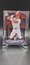 Aidan Miller Chrome Prospect Rookie RC 2026 Bowman Card #BCP-49 Phillies. rookie card picture