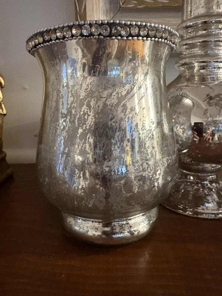Pottery Barn mercury Glass Candle 6” high priced individually - Image 4 of 4