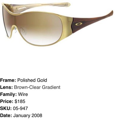Oakley Gold Breathless Sunglasses For Women  display picture 1