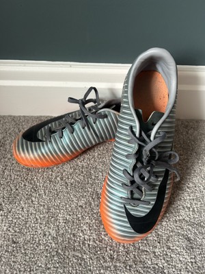 Nike Mercurial CR7 Football Boots Grey Orange UK Size