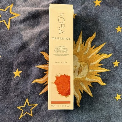 Kora Organics Turmeric Brightening And Exfoliating Mask 2 In 1 100ml 3.38oz New