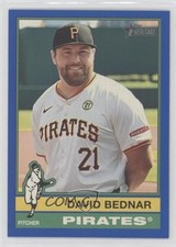 2025 Topps Heritage High Number SP Dark Blue Border David Bednar #401 1dm5