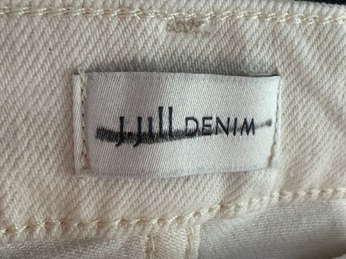 J Jill Denim Cream Jeans Ivory Women's Size 14 Modern Slim Boot Cut - Picture 3 of 6