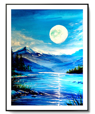 LOVELESS  - ''MOONLIT REFLECTION'' 11 X 15 acrylic on Gallery Paper