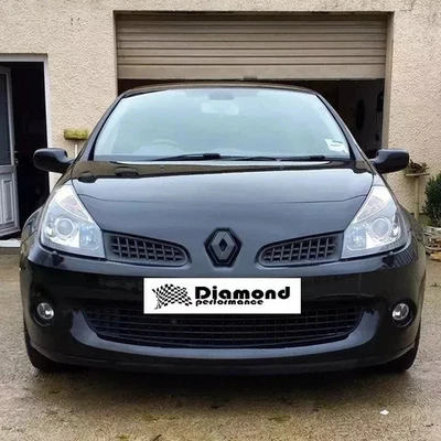 Clio 3 Vor Facelift 197 Front Und Heck Logo Abdeckungen In Glanz Schwarz - Bild 1 von 4