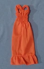 Vintage Barbie Clothes - MOD Era Barbie 7814 Long Salmon Dress