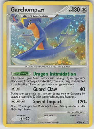 Pokemon TCG Garchomp Holo Rare Supreme Victors 5
