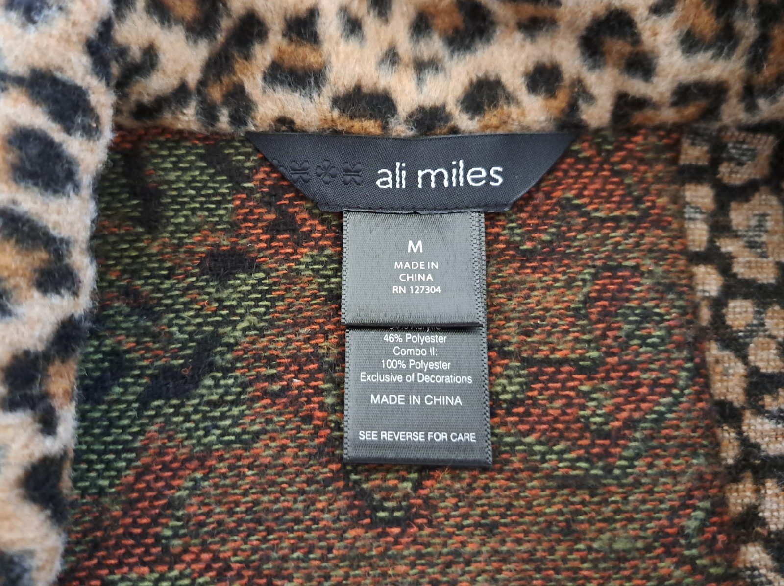 ALI MILES PATCHWORK WOOL BLEND SWEATER CARDIGAN S… - image 10