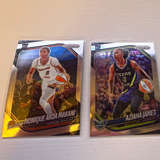 2025 Panini Prizm WNBA 2-Card Lot Rookie Monique Akoa-Makani Aziaha James