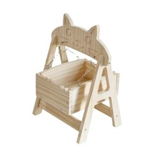 Wooden Chinchilla Hammock Hanging Chinchilla Bed for Gerbil Dwarf Cage Swing