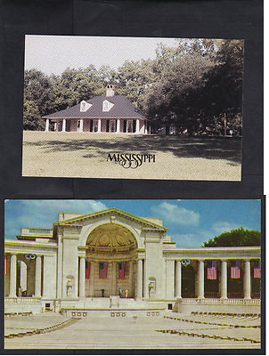 Vintage Postcard Lot ARLINGTON VA Memorial Amphitheatre MISSISSIPPI Welcome Cntr