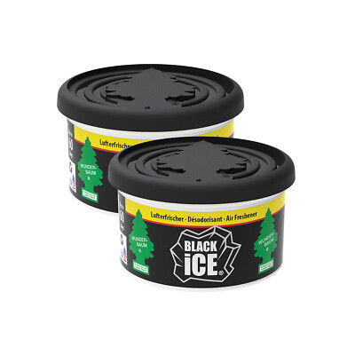 2x Wunderbaum Lufterfrischer Duftdose Black Ice Autoduft