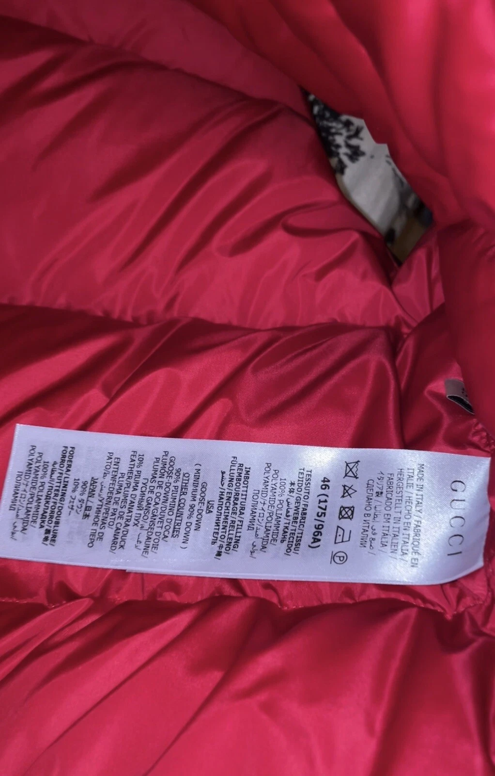 giubbotto uomo gucci taglia 46