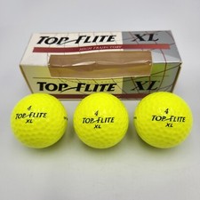 Vintage Top Flite XL 1994 High Trajectory Yellow Golf Ball 3 Pack USA New