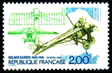 TIMBRE France 1988 N° 2544 ** ( CENTENAIRE DE ROLAND GARROS ) TBE