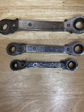 Job Smart Set Of 3 Double Offset Box End Reversible Racketing Wrench Set SAE 12p