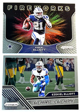 2020 Panini Prizm Football Ezekiel Elliot Inserts Go Hard or Go Home Fireworks