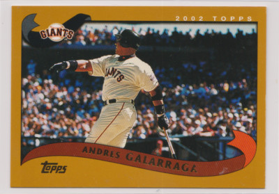 Andres Galarraga Giants First Base 2002 Topps Card # 565 Near Mint
