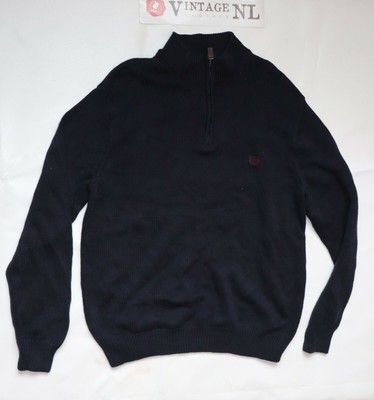 CHAPS  HERREN  Pullover  Gr L  TRUE VINTAGE REISSVERSCHLUSS KRAGEN