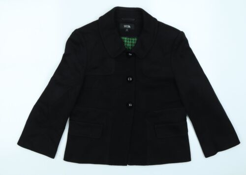 Marks & spencer Womens Black Jacket Size 10 Button - Afbeelding 1 van 12