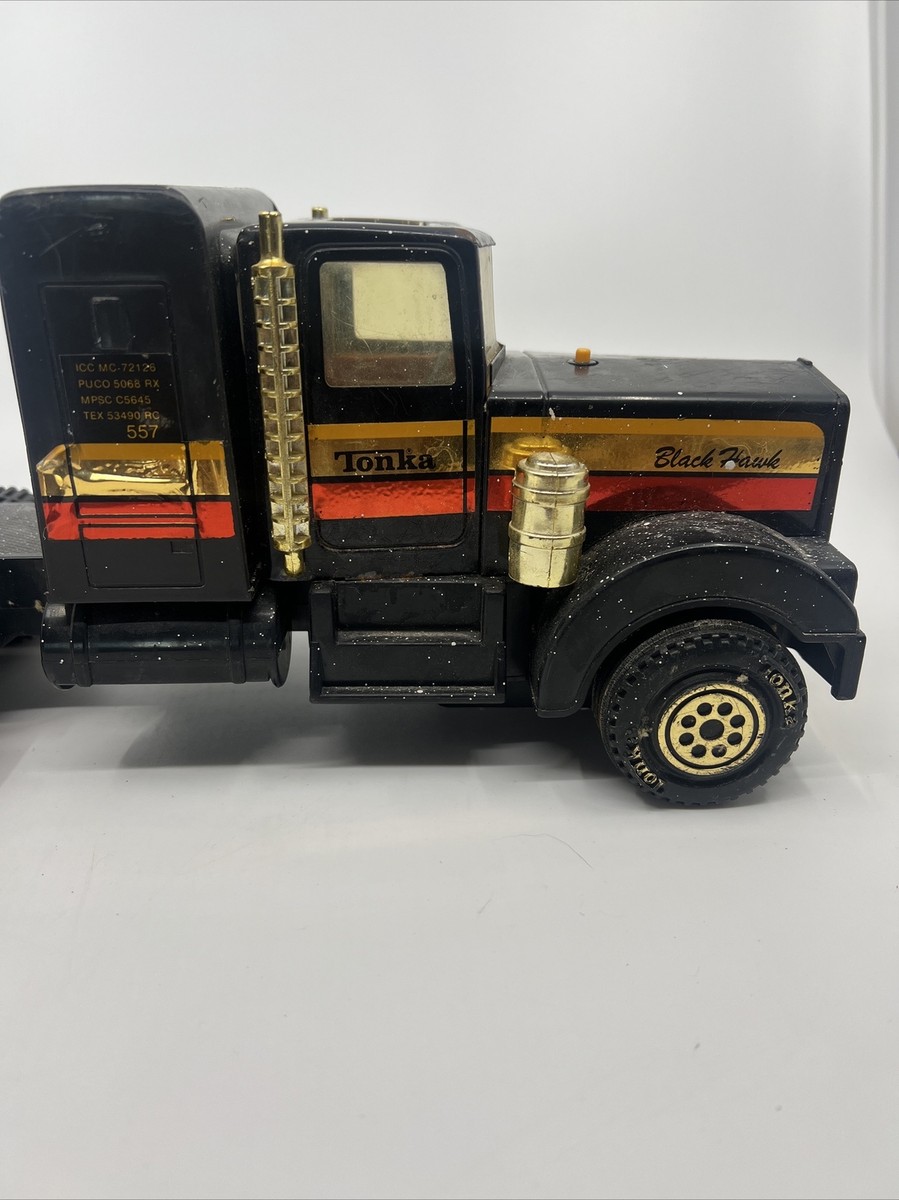 Vintage Tonka 1982 Clutch Poppers Road Boss Black Hawk Semi Truck
