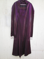 Women's purple evening gown dress small sleeveless sequin shiny eggplant flaw