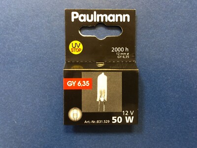 Paulmann Halogen Stiftsockel Matt DIMMBAR 831.529 50W 12V ø12mm GY 6,35