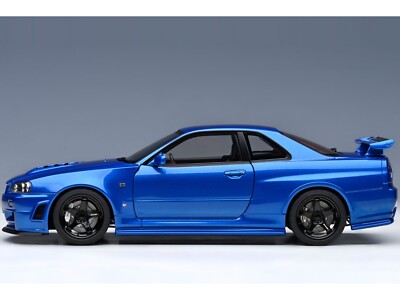 AUTO ART 1/18 R34 GT-R Vスペック II ベイサイドブルー NISSAN SKYLINE GT-R R34 NISMO Z-TUNE RHD BAYSIDE BLUE 1/18 BY