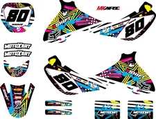 Custom Graphics Full Kit to Fit Suzuki JR 80 PINNED STYLE stickers decals