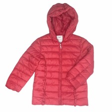 G12-Mayoral, 7Y, l/s poly puffer coat jacket Fuchsia hooded zipped 