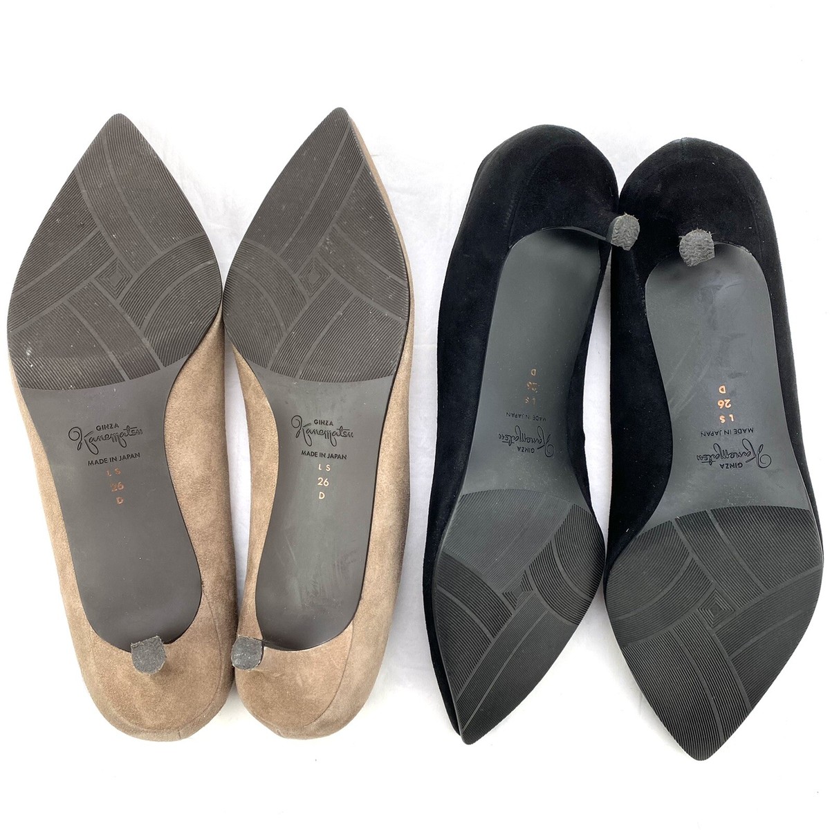 Ginza Kanematsu pumps lady’s shoes. 2 Pair of Ginza Kanematsu Pumps Black & Tan Aqua Belle Shoes