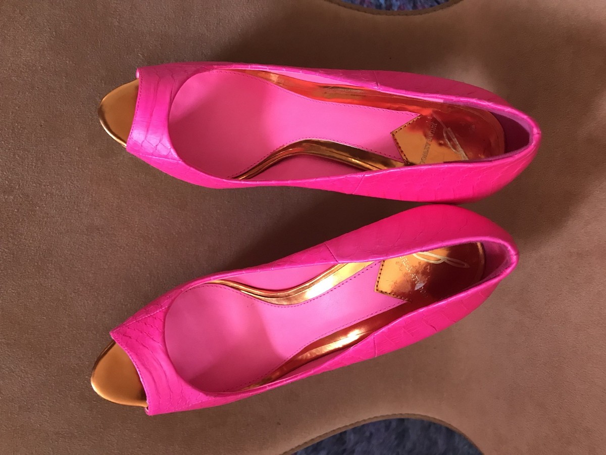 Escarpins Plateforme Brian Atwood Rose Nacré - Taille 41 (US 11 Femme) - Neuf En Boîte