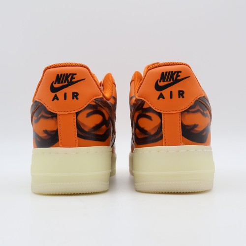 CU8067-800 Nike Air Force 1 Low Orange Skelton Halloween Starfish Black (Men's) - Picture 7 of 10