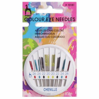 Farbaugen Nähen Chenille Nadeln Compact von Pony Gr. 20 bis 26