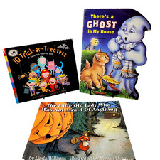 Children's Halloween Books - Ghost In My House, 10 Trick-Or-Treaters Lot of 3