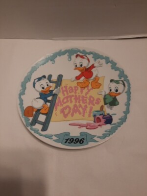 1996 Disney Mother s Day Plate ''We Made It Ourselves'' Huey, Dewey, & Louie