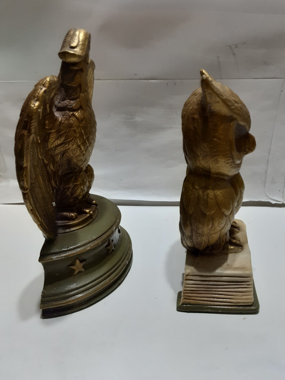 MIXED PAIR OF VINTAGE MCM CAST METAL BOOKENDS MADE IN USA BY SEXTON eBay