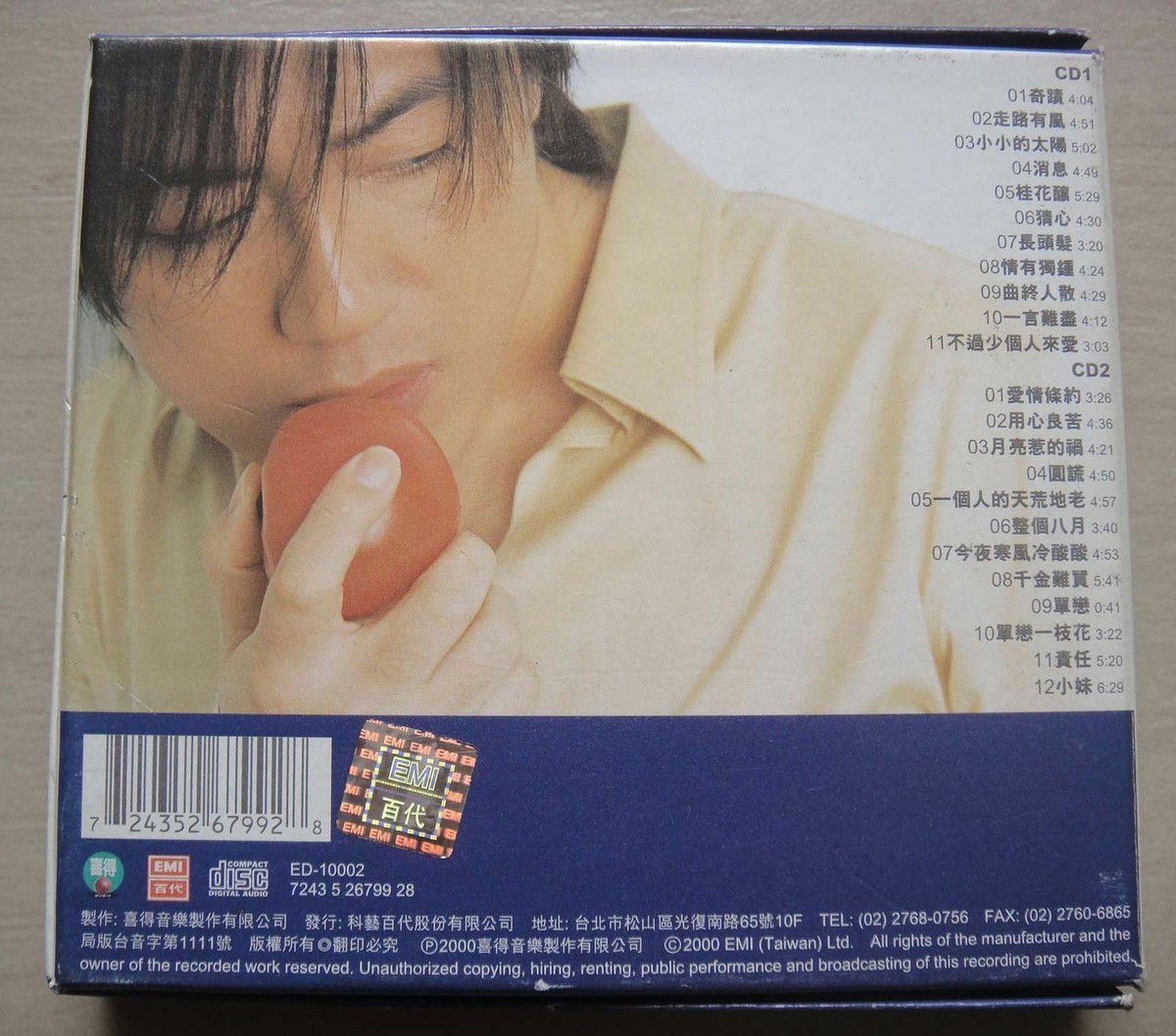 42) Taiwan Chinese 張宇 PHIL CHANG autographed 親筆簽名 2 CD box