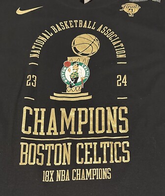 Boston Celtics 2024 NBA Champions Nike Official Locker Room T-Shirt; Men s 2XL