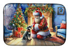 Schnauzer Santa Claus Dish Drying Mat Dac4153Ddm