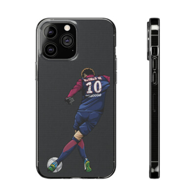 Neymar Jr PSG Crack Clear Silicone Phone Case