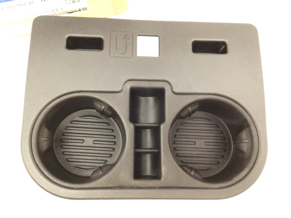 Ford F-150 F-250 F-350 asiento central delantero negro portavasos inserto nuevo OEM Foto 3 de 4