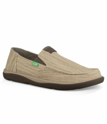 NEW MEN'S SANUK VAGABOND TRIPPER SLUB COBBLESTONE LOAFER FLAT SIZE 10