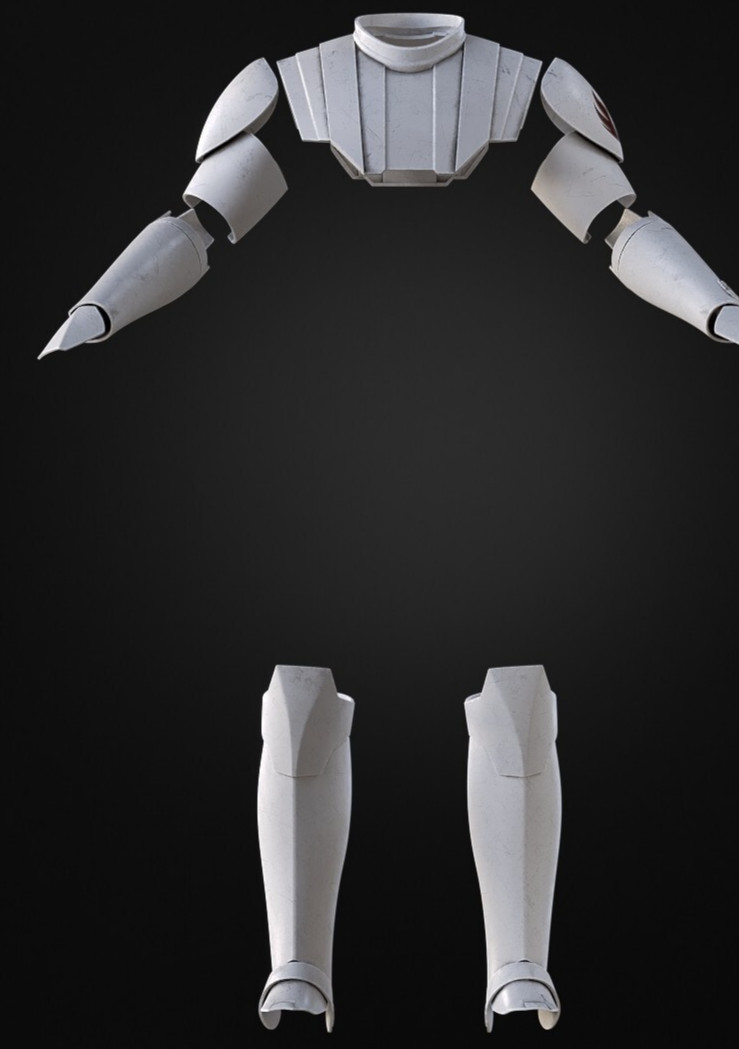 ¡Hola! General Kenobi's CW Armor - Impreso en 3D Usable Juegos con disfraces - Star Wars
