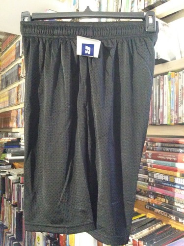  NEW WITH TAGS Russell Athletic - BLACK Dri-Power Tricot Mesh Shorts SMALL BIN41