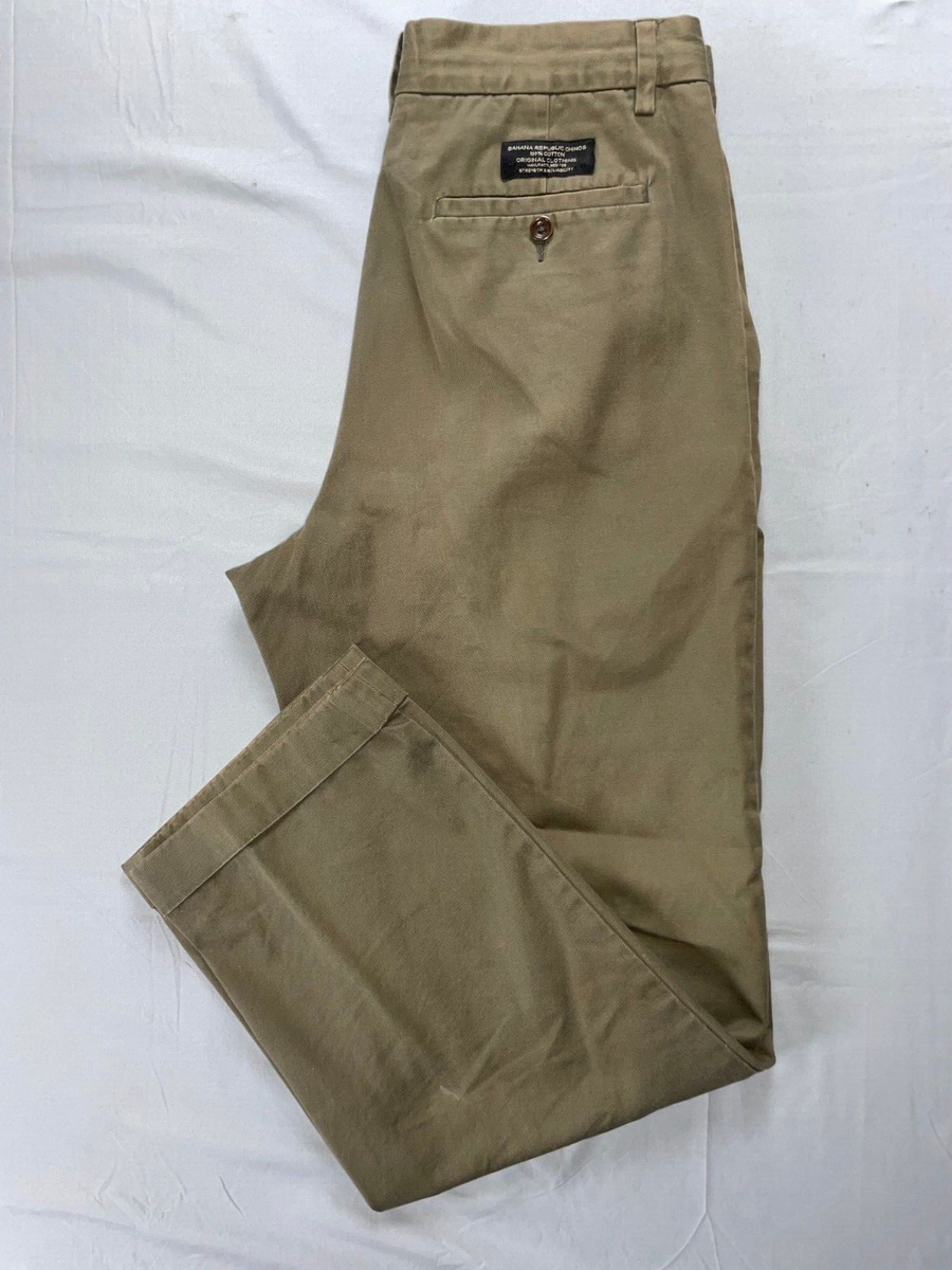 Banana Republic Smithfield Pleated 100% Cotton Washed Chino Pants