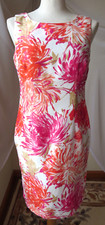STUDIO I DRESS ROUND NECK SLEEVELESS MULTICOLOR FLORAL SZ 6