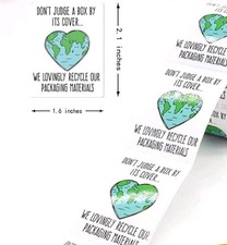 25 Reused Packaging - Don t Judge a Box by Its Cover Sticker - 2.1 X 1.5 Inches